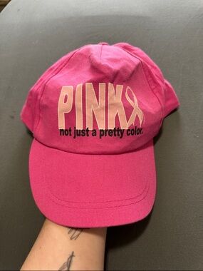 PINK Embroidered Pink Baseball Cap - Women